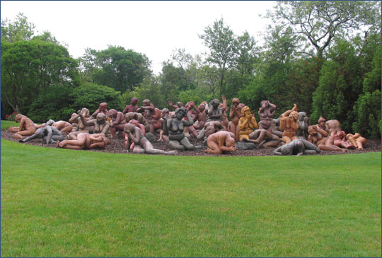 Photo Gallery of Dark Elegy -- a sculptor's portrayal of the victims left behind in the wake of terrorism.